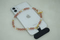 Strawberry Quartz HandPhone Charm (gold butterfly)