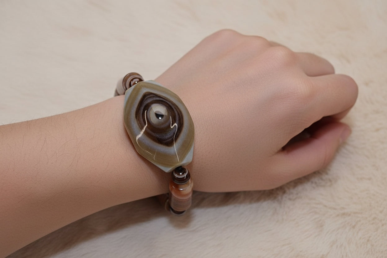 Authentic Dzi Bead Bracelet