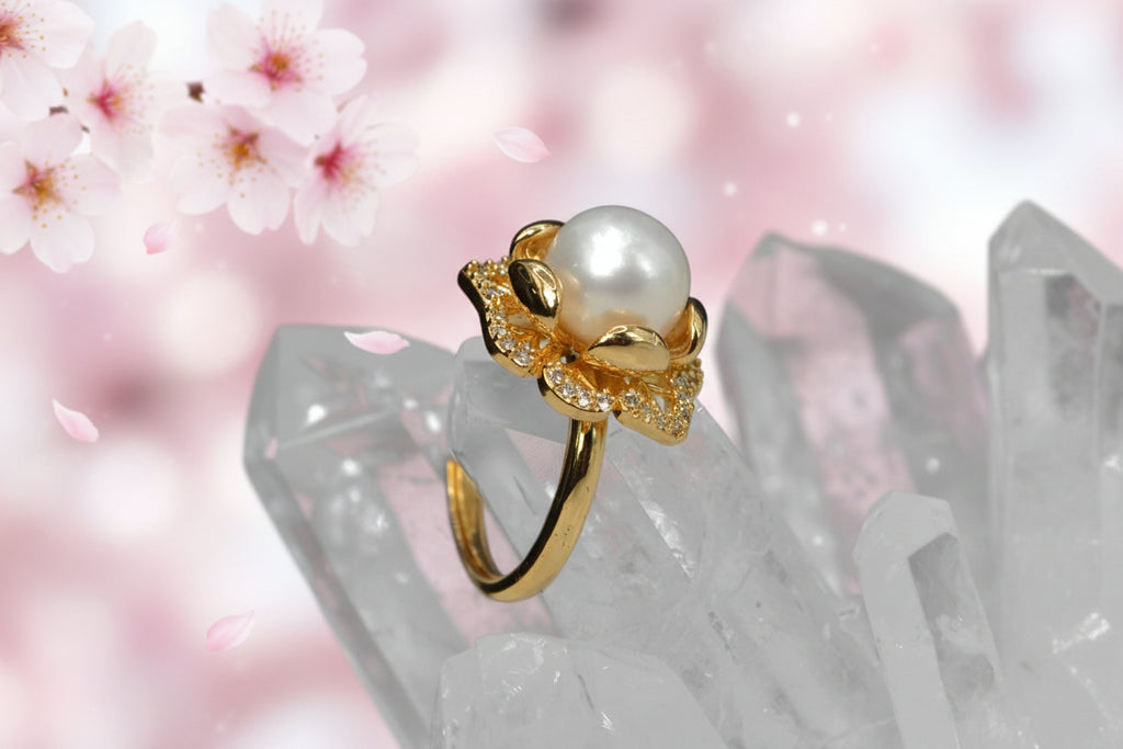 Exquisite 14K Natural Pearl Ring