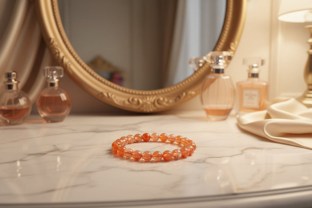Red Glue Flower Bracelet