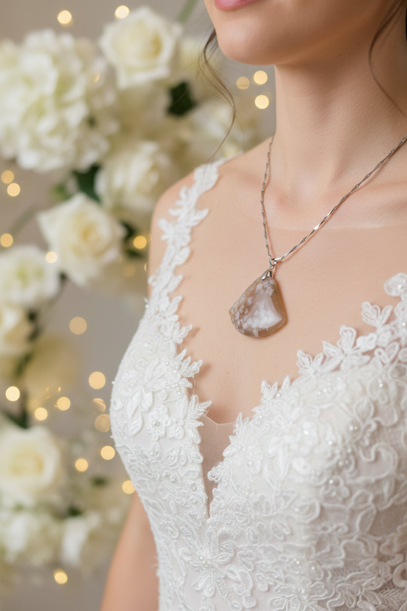 Cherry Blossom Chalcedony Necklace