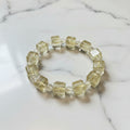 Square Lemon Yellow Crystal Bracelet