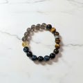 Smoky Quartz Yellow Tiger's Eye Bracelet