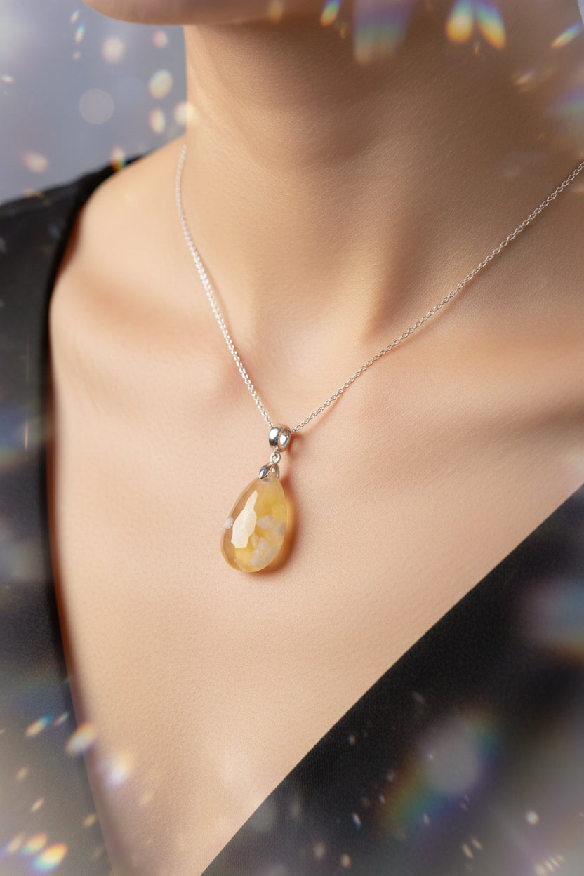 Cherry Blossom Chalcedony Pandent