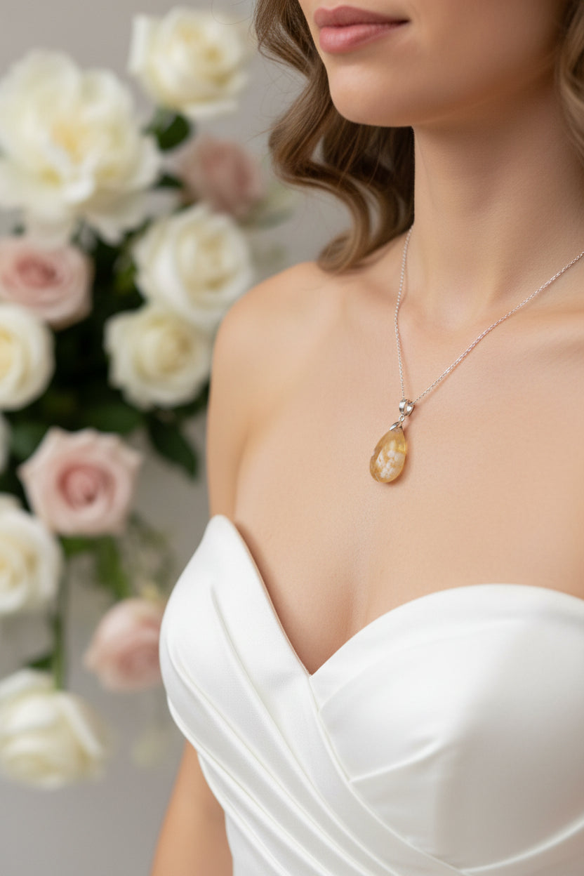 Cherry Blossom Chalcedony Pandent