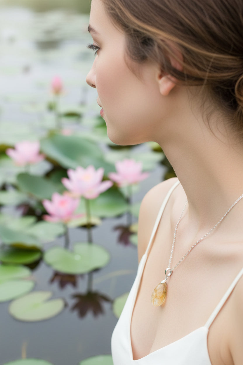 Cherry Blossom Chalcedony Pandent