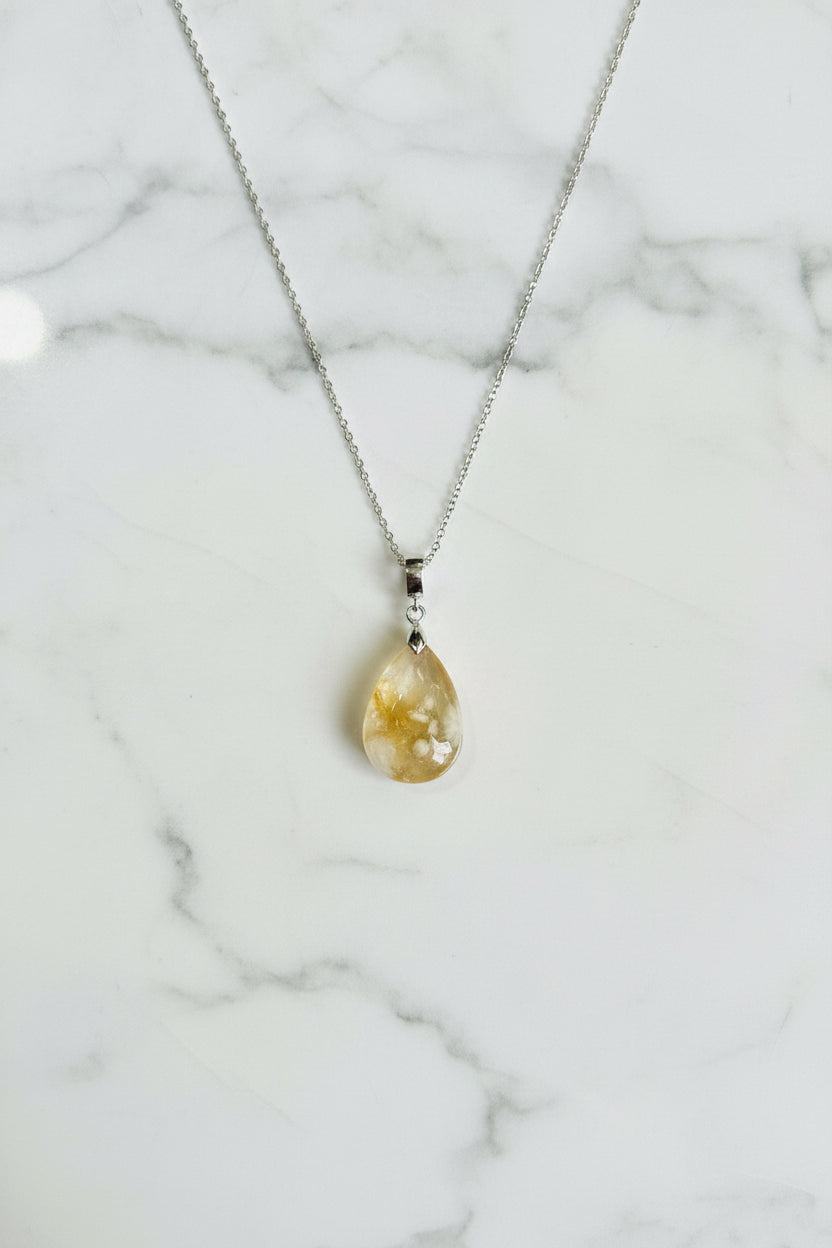 Cherry Blossom Chalcedony Pandent