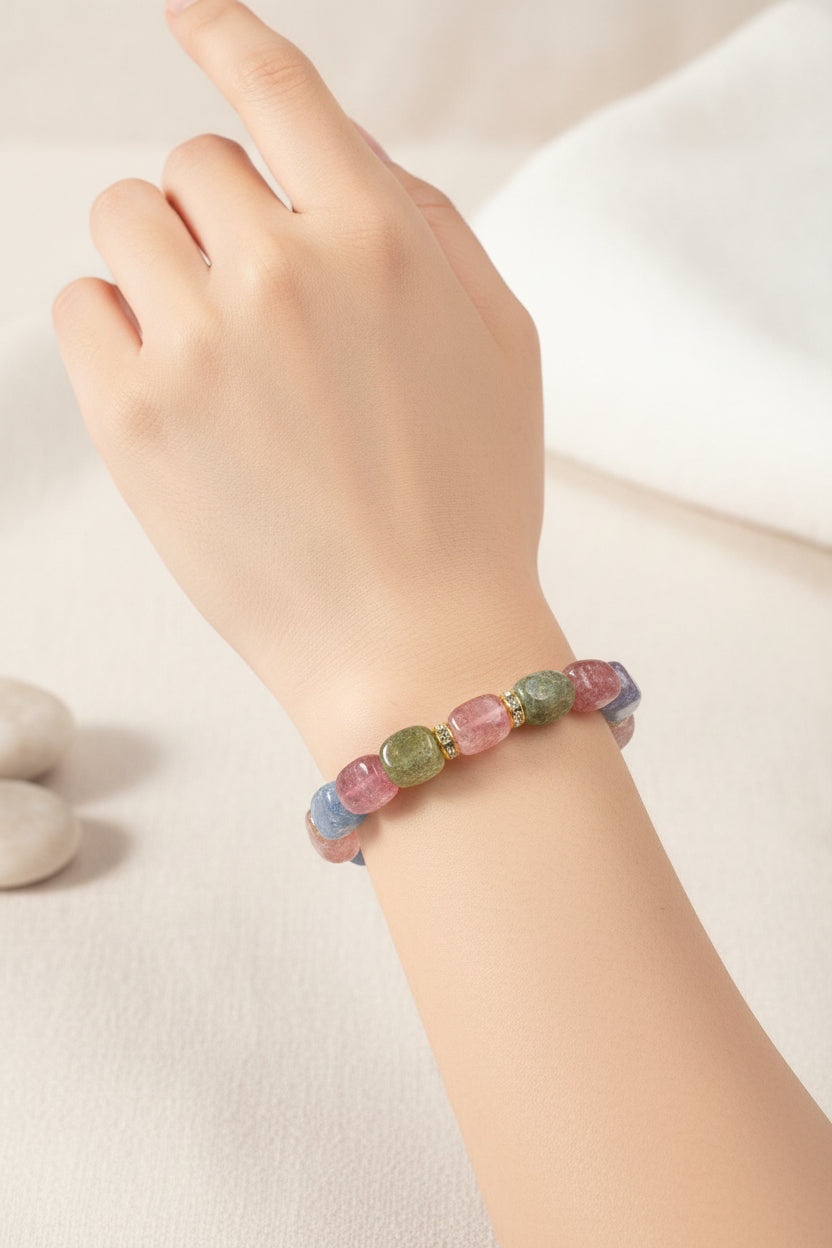 Colored Emerald Crystal Bracelet