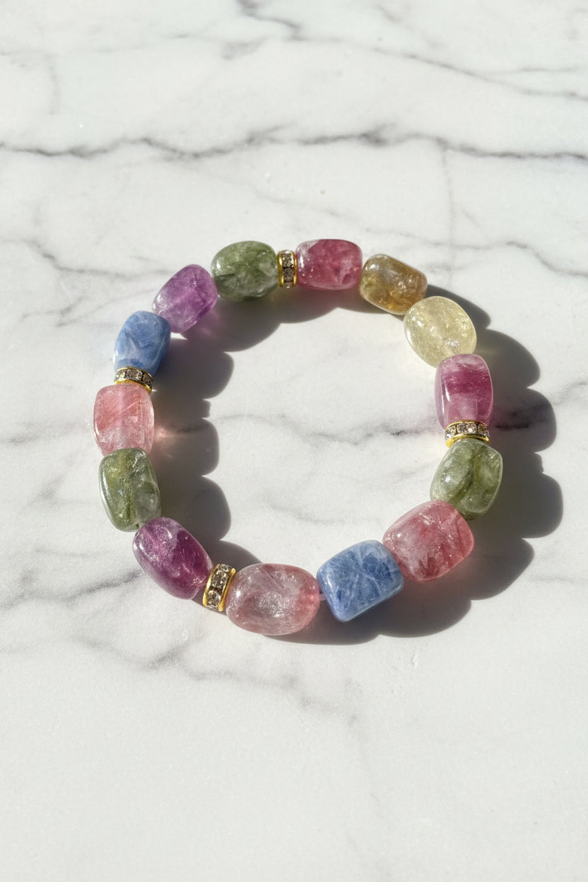 Colored Emerald Crystal Bracelet