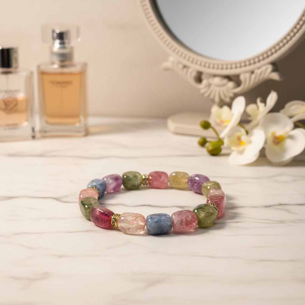 Colored Emerald Crystal Bracelet