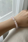 Rose Quartz Black Gold Super 7 Bracelet