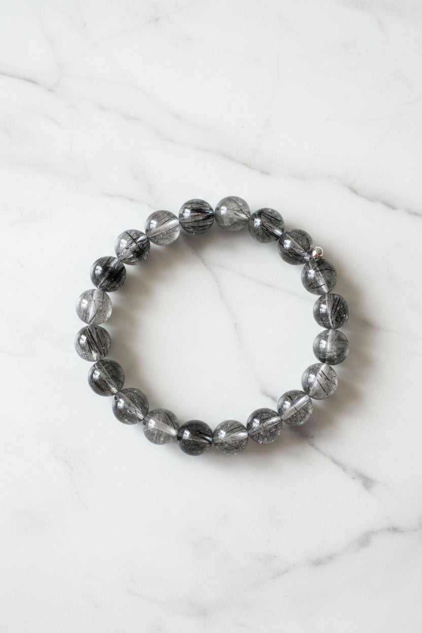 Black Rutilated Quartz Bracelet (10m)
