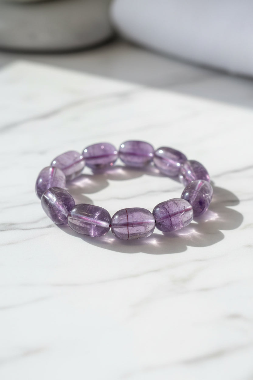 Irregular Raw Amethyst Bracelet