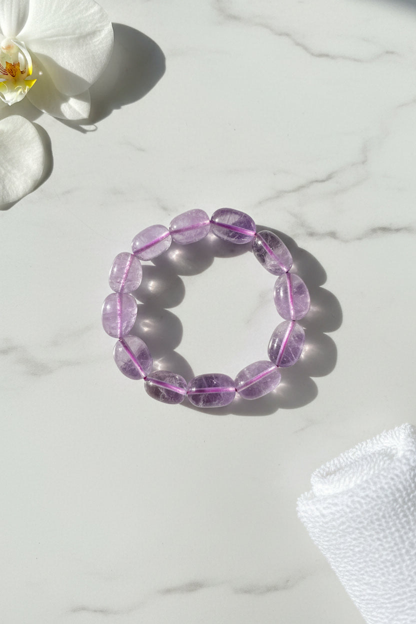 Irregular Raw Amethyst Bracelet