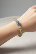 Green Rutilated Quartz Blue Quartz Pixiu Bracelet (8/9m)
