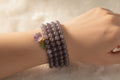 Three Strands of Purple Agate Bracelet