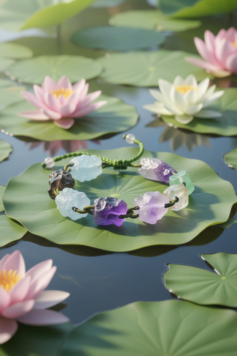 Raw Mineral Crystal Bracelet