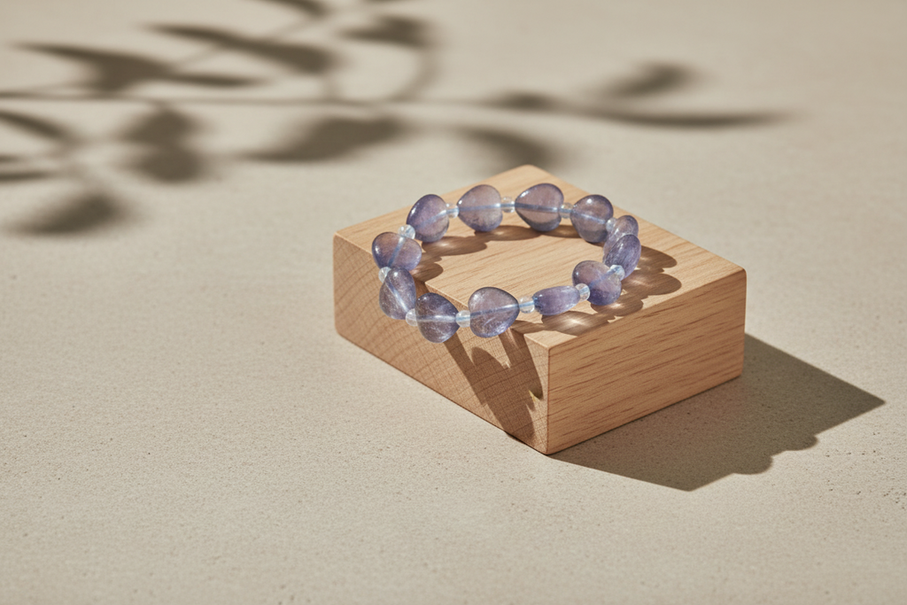 South African Amethyst Heart Bracelet