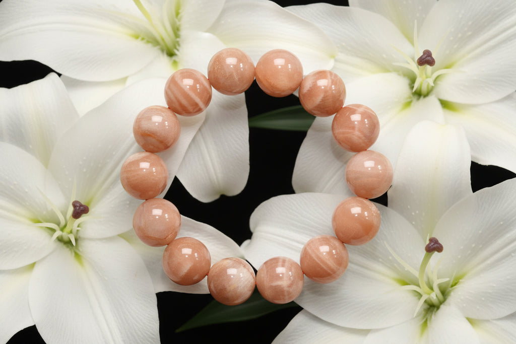 Sunstone Prehnitet Bracelet