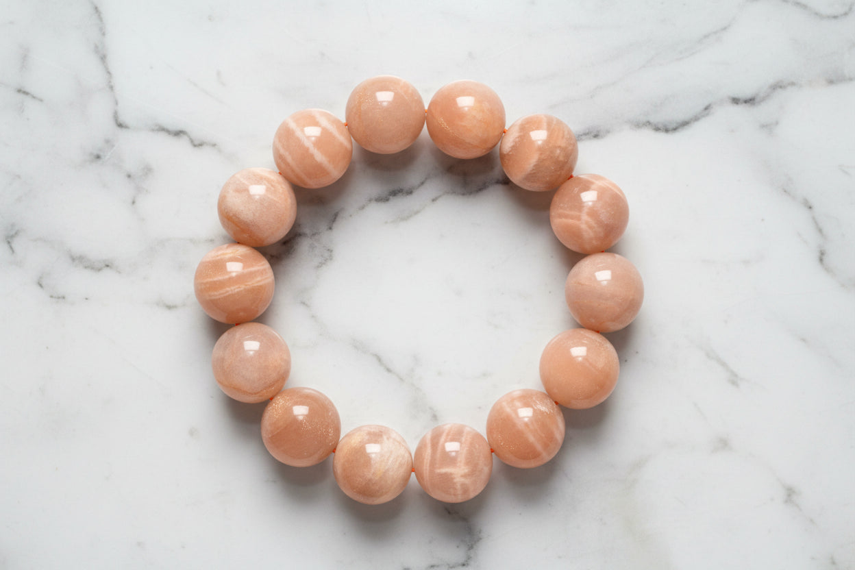 Sunstone Prehnitet Bracelet