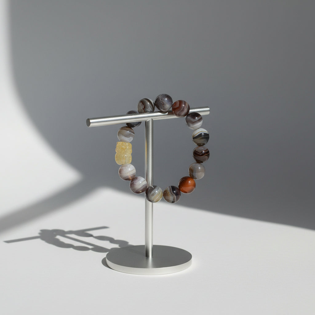 Titanium Quartz Pixiu Agate Bracelet
