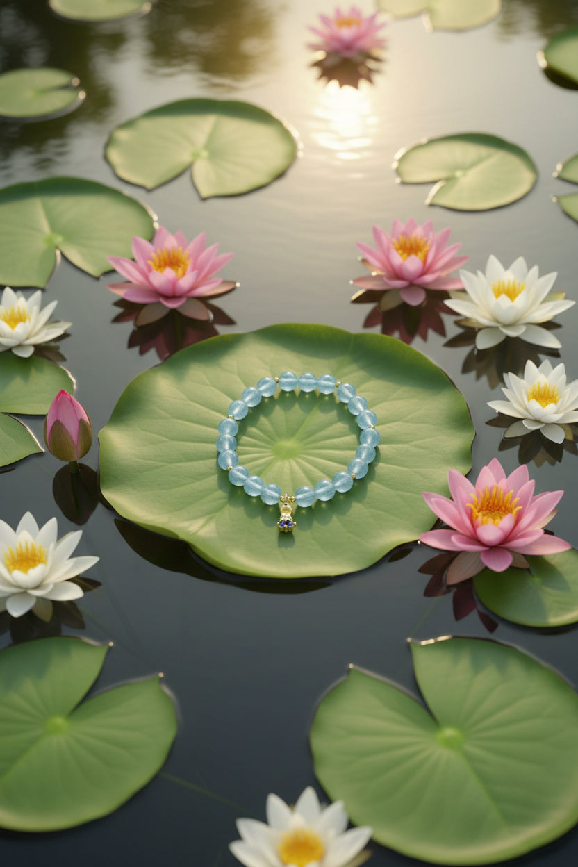 Tranquil Elegance Aquamarine Bracelet