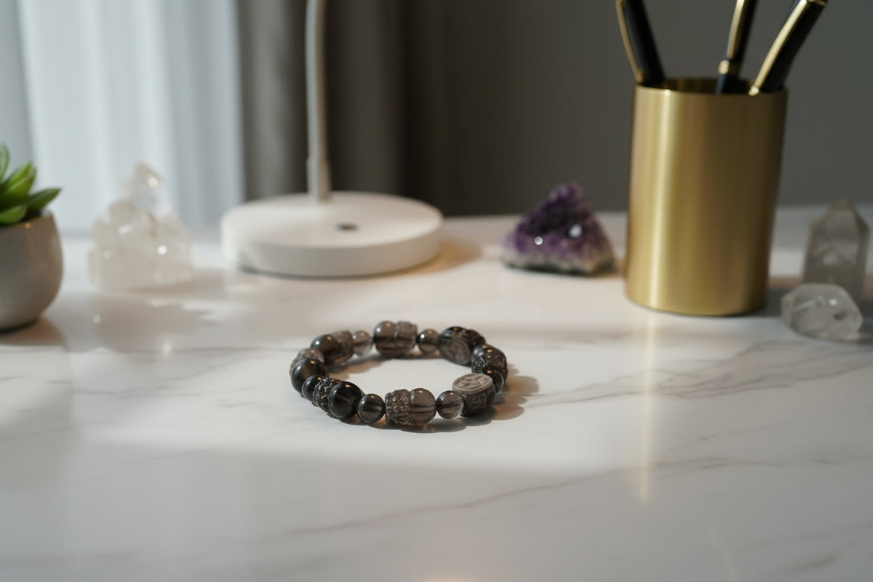 Wealth Silver Obsidian Pixiu Bracelet
