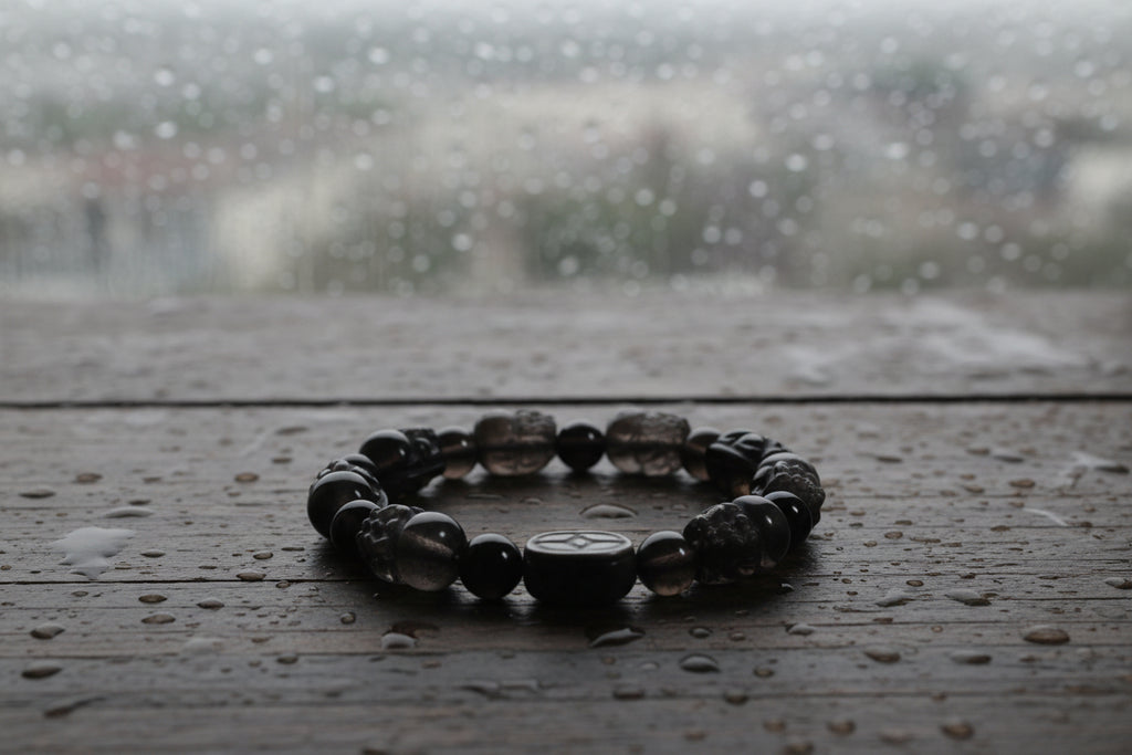 Wealth Silver Obsidian Pixiu Bracelet