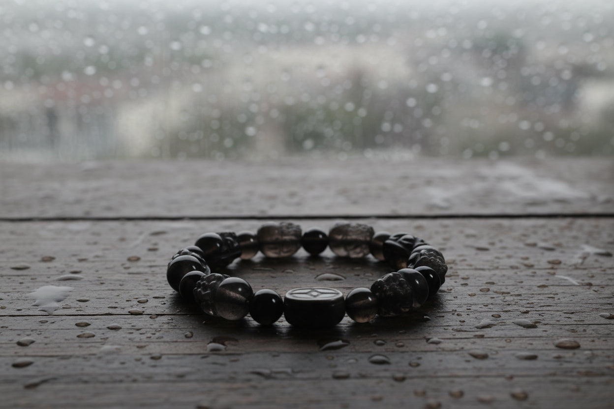 Wealth Silver Obsidian Pixiu Bracelet
